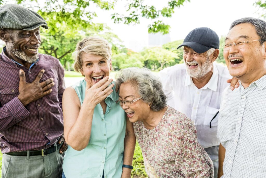 Group of happy seniors
