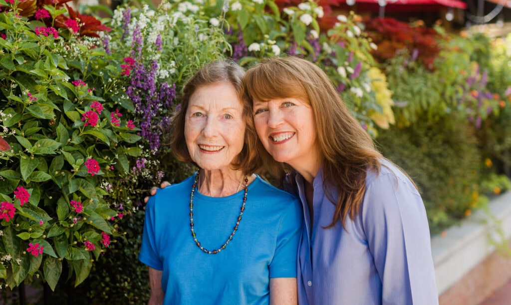 older woman and middle aged woman