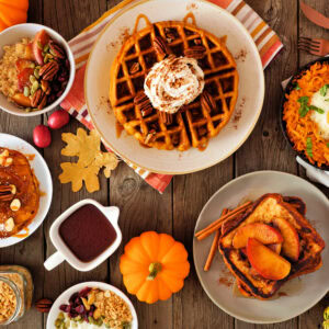 autumn breakfast spread