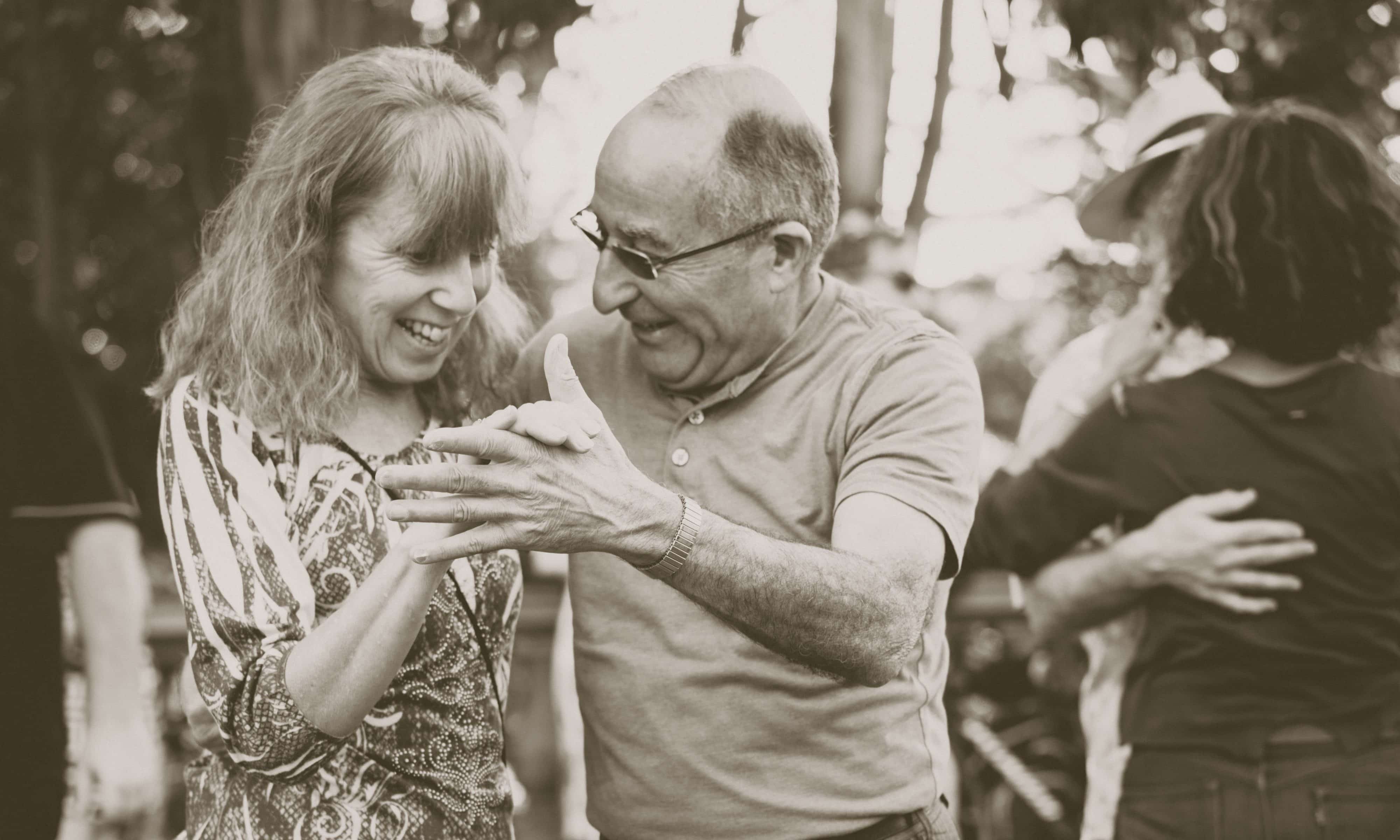 Elderly Couple Dancing Music Therapy