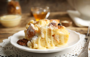 Chef Norm’s Bread Pudding with Vanilla Sauce
