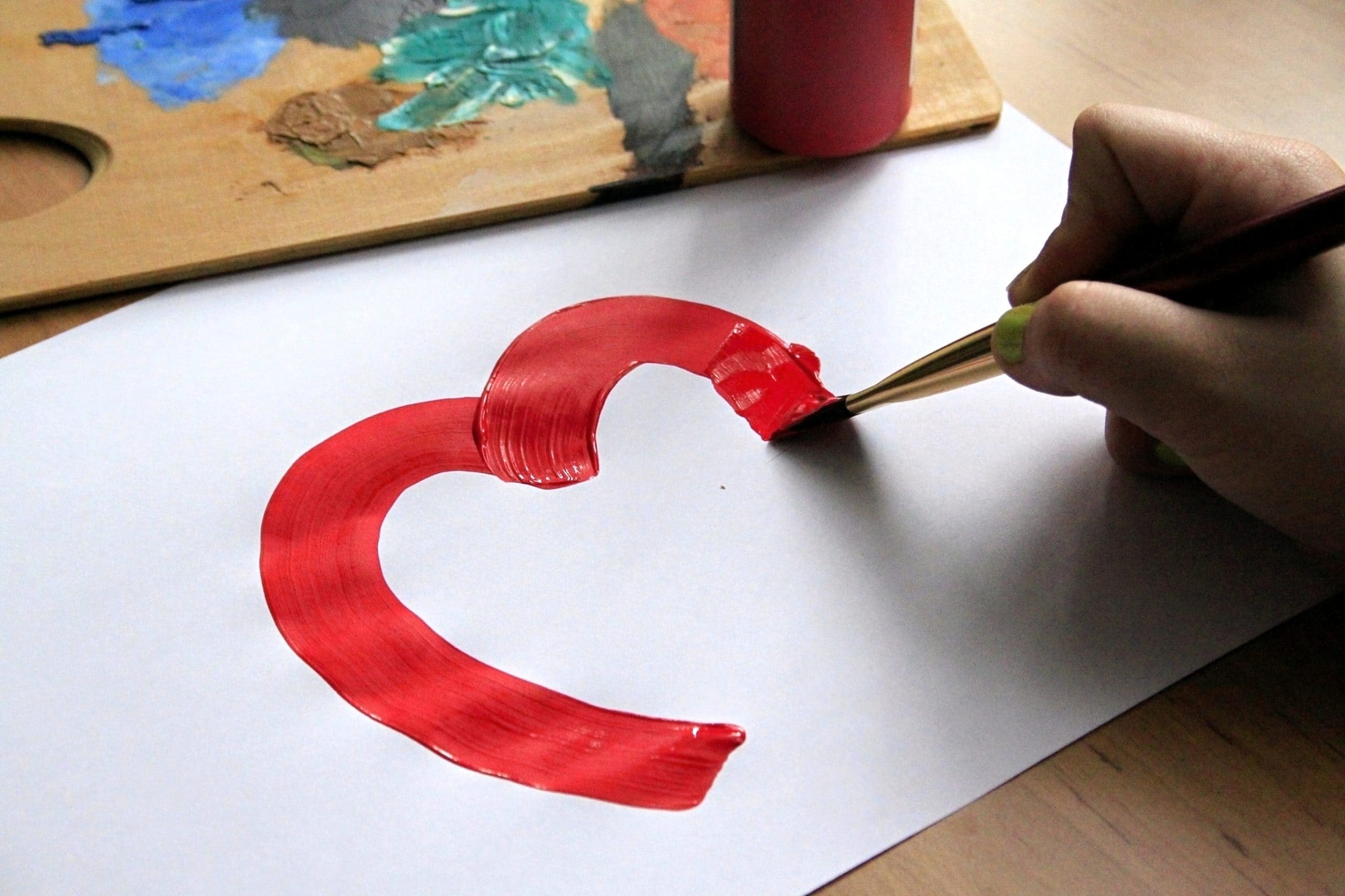 painting a heart