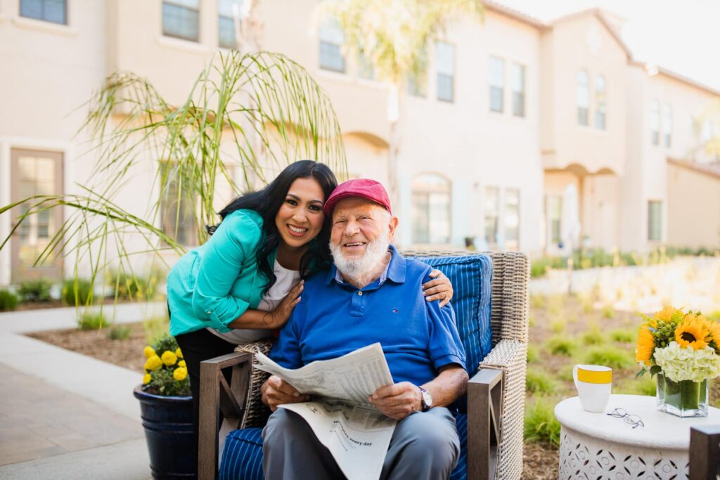 caregiver and resident