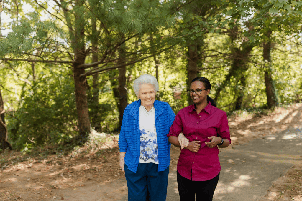 resident and caregiver